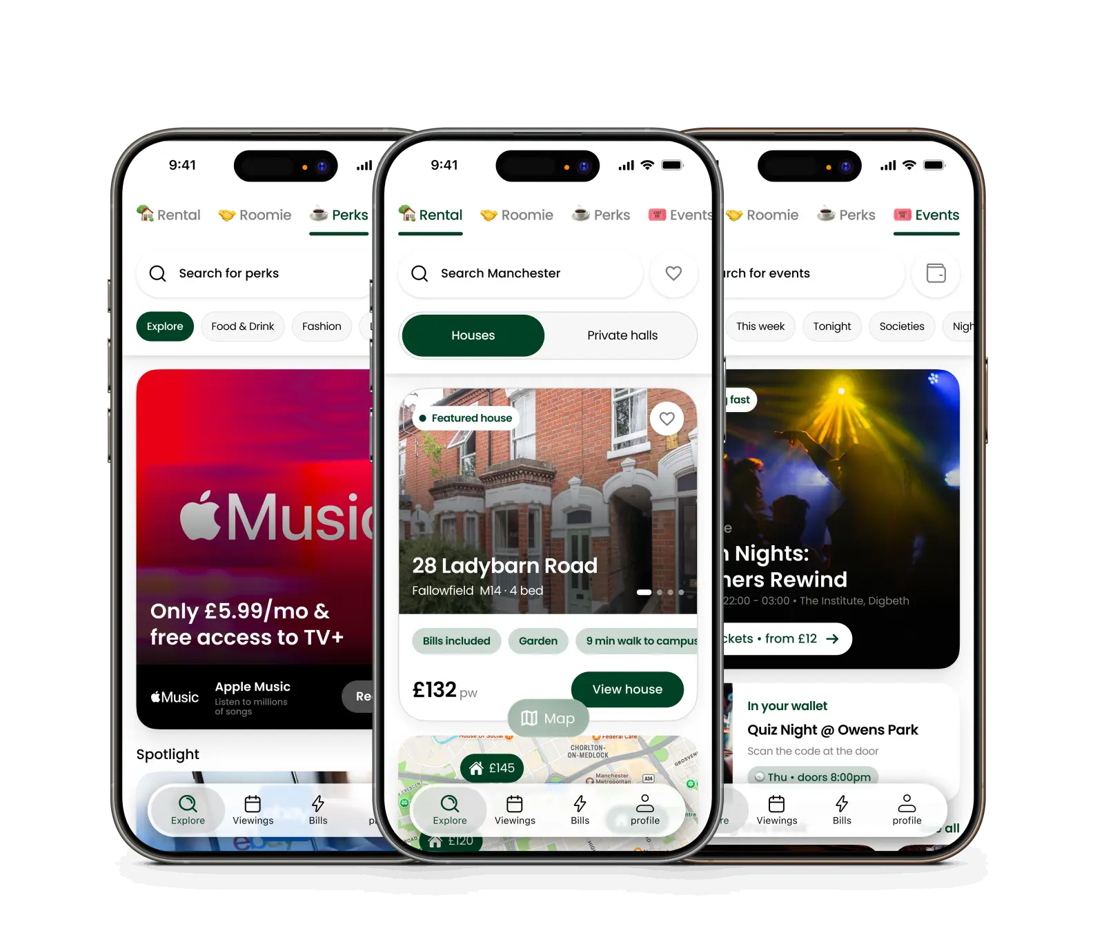 Housr app screens