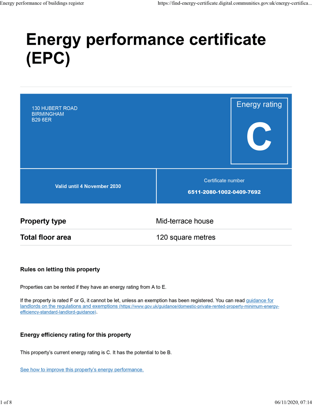 Energy Performance Certificate
