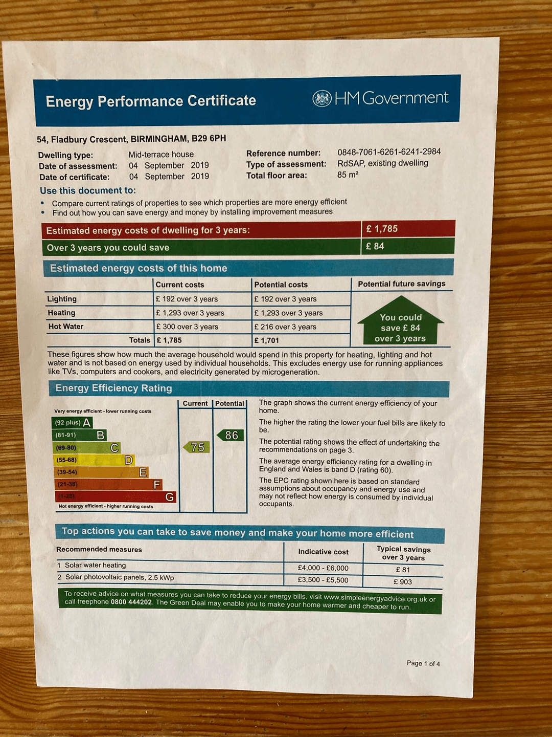 Energy Performance Certificate